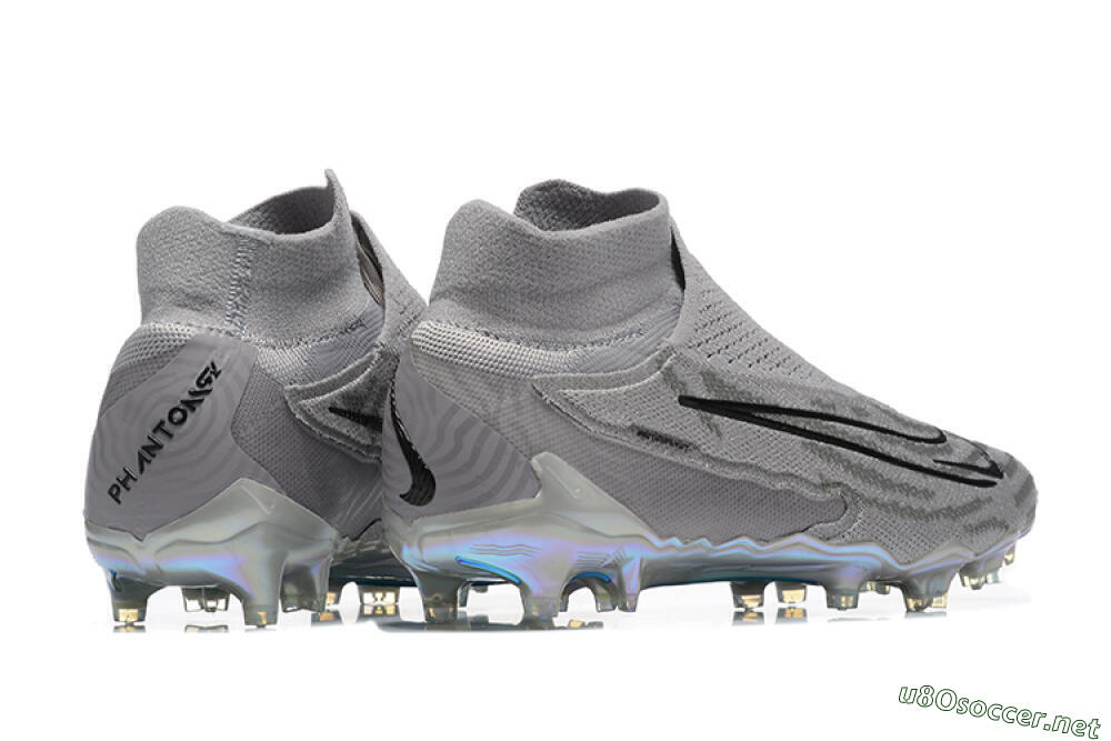 Men's Nike Phantom GX 2 Elite FG Football Boots - Grey/Black/Gold 9
