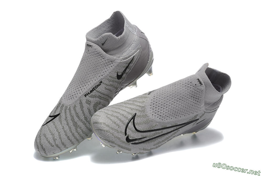 Men's Nike Phantom GX 2 Elite FG Football Boots - Grey/Black/Gold 6