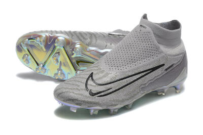 Men's Nike Phantom GX 2 Elite FG Football Boots - Grey/Black/Gold
