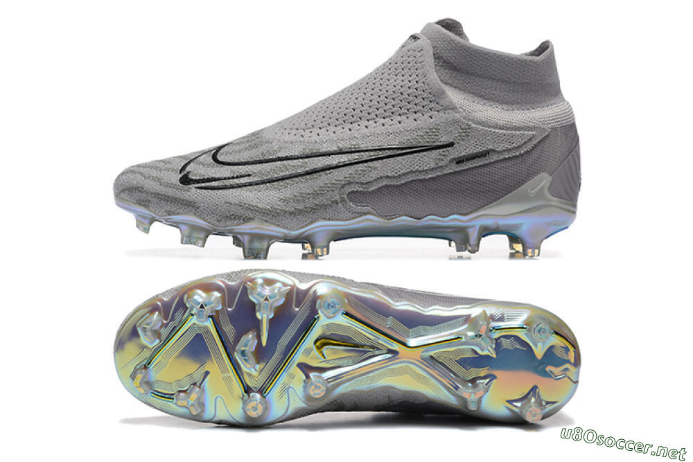 Men's Nike Phantom GX 2 Elite FG Football Boots - Grey/Black/Gold 1