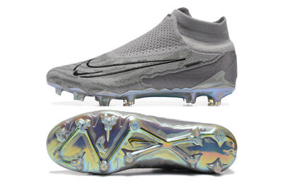 Men's Nike Phantom GX 2 Elite FG Football Boots - Grey/Black/Gold