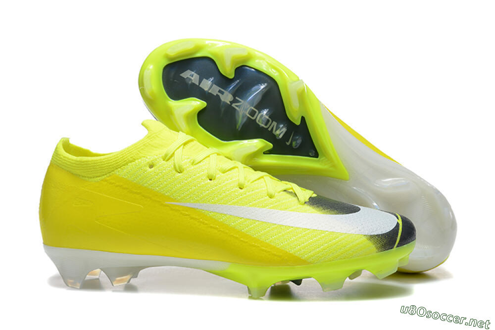 Men's Nike Air Zoom Mercurial Vapor 16 Elite FG Football Boots - Yellow/Black/White 2