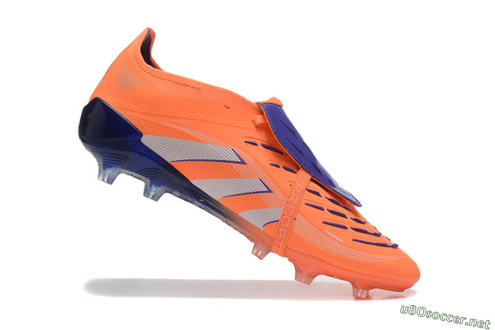 Men's Adidas Predator Elite 25 Foldover Tongue FG Football Boots - Orange/Purple/Blue 7