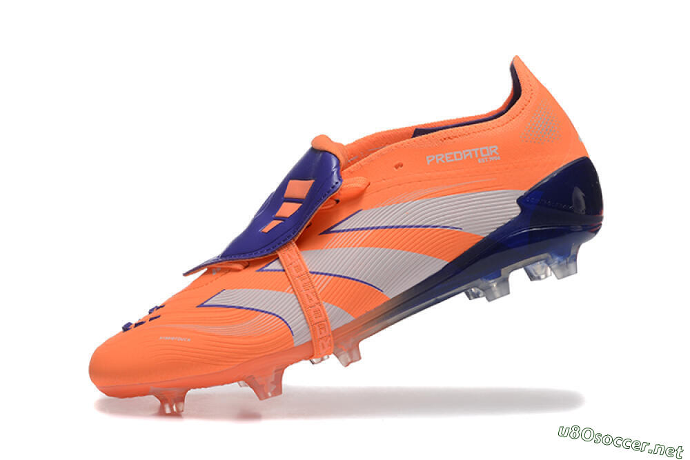 Men's Adidas Predator Elite 25 Foldover Tongue FG Football Boots - Orange/Purple/Blue 8