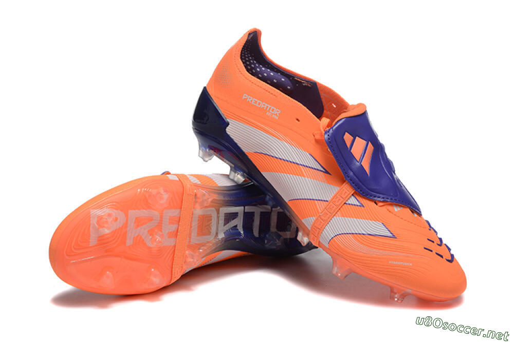 Men's Adidas Predator Elite 25 Foldover Tongue FG Football Boots - Orange/Purple/Blue 4
