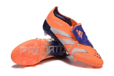 Men's Adidas Predator Elite 25 Foldover Tongue FG Football Boots - Orange/Purple/Blue