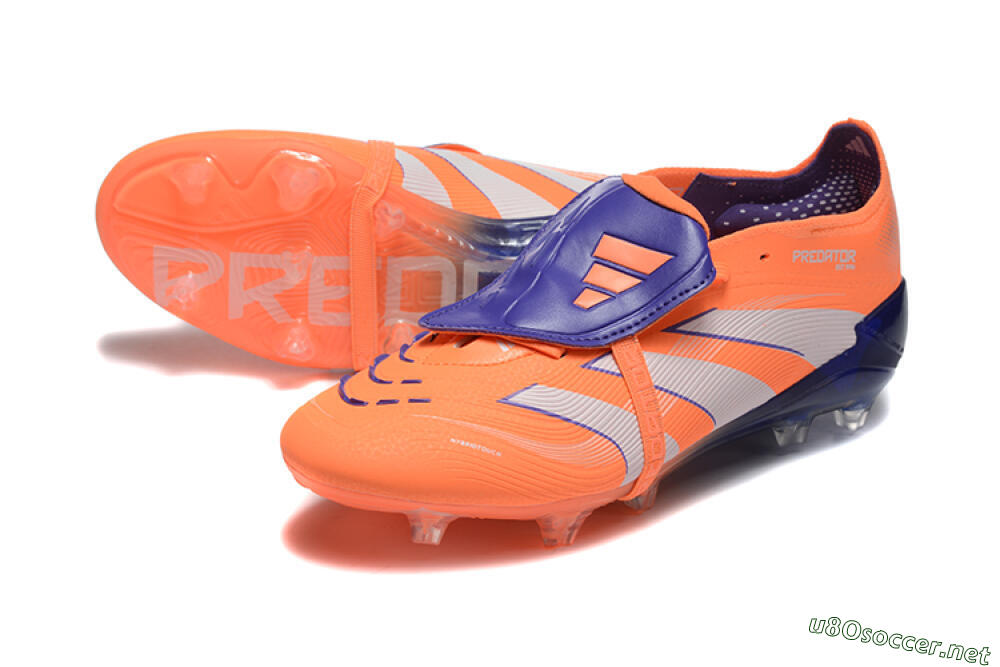 Men's Adidas Predator Elite 25 Foldover Tongue FG Football Boots - Orange/Purple/Blue 3