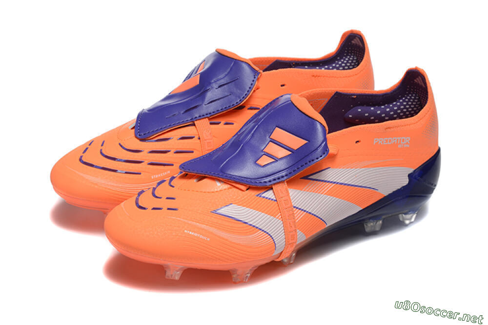 Men's Adidas Predator Elite 25 Foldover Tongue FG Football Boots - Orange/Purple/Blue 5