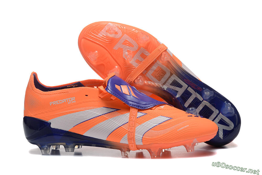 Men's Adidas Predator Elite 25 Foldover Tongue FG Football Boots - Orange/Purple/Blue 2