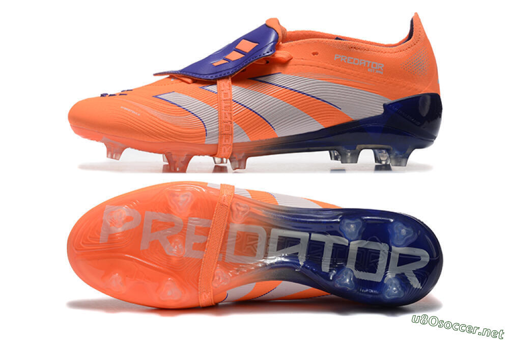 Men's Adidas Predator Elite 25 Foldover Tongue FG Football Boots - Orange/Purple/Blue 1