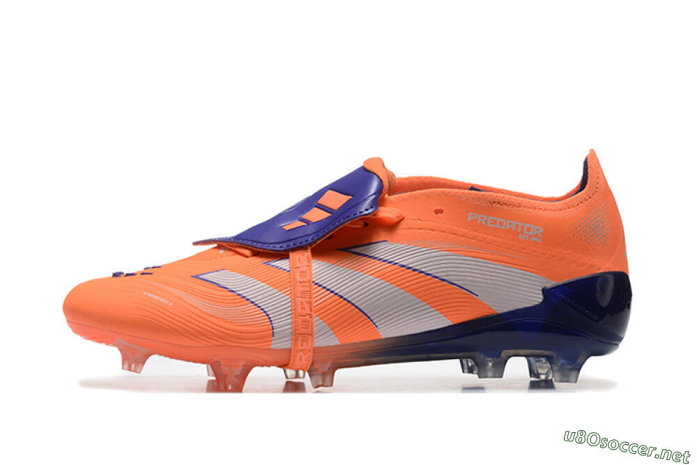 Men's Adidas Predator Elite 25 Foldover Tongue FG Football Boots - Orange/Purple/Blue 0