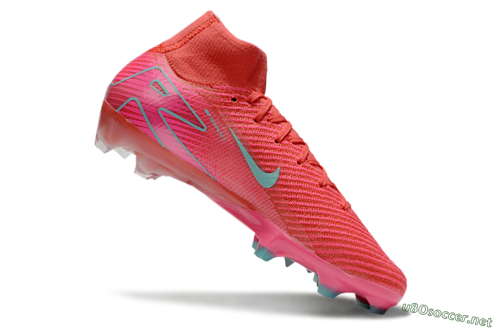 Unisex Nike Air Zoom Mercurial Superfly 10 Elite FG Football Boots - Red/Jade/Pink 4