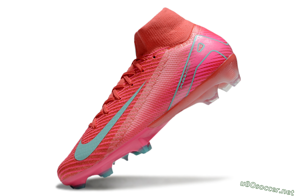 Unisex Nike Air Zoom Mercurial Superfly 10 Elite FG Football Boots - Red/Jade/Pink 5
