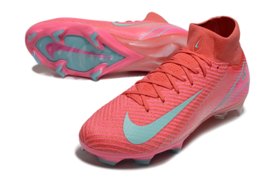 Unisex Nike Air Zoom Mercurial Superfly 10 Elite FG Football Boots - Red/Jade/Pink