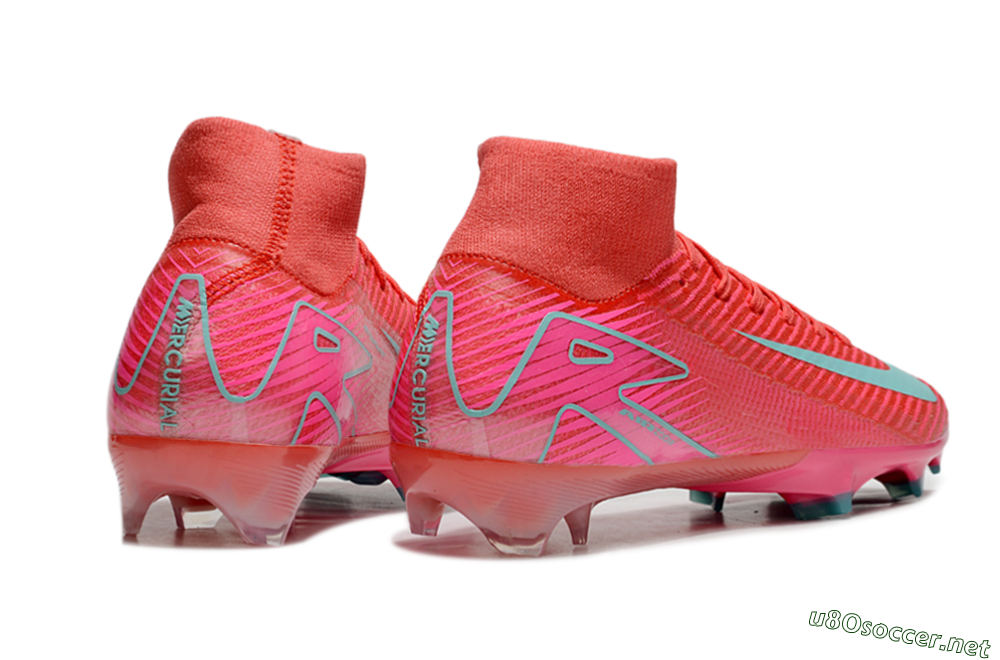 Unisex Nike Air Zoom Mercurial Superfly 10 Elite FG Football Boots - Red/Jade/Pink 6