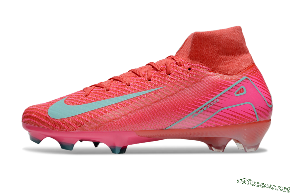 Unisex Nike Air Zoom Mercurial Superfly 10 Elite FG Football Boots - Red/Jade/Pink 0