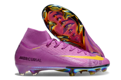Men's Nike Air Zoom Mercurial Superfly 10 Elite FG Football Boots - Purple/Yellow/Gold