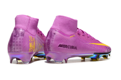 Men's Nike Air Zoom Mercurial Superfly 10 Elite FG Football Boots - Purple/Yellow/Gold
