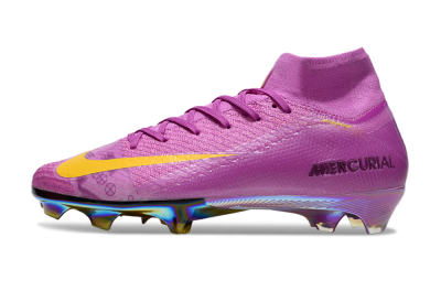 Men's Nike Air Zoom Mercurial Superfly 10 Elite FG Football Boots - Purple/Yellow/Gold