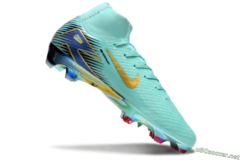 Men's Nike Air Zoom Mercurial Superfly 10 Elite FG Football Boots - Jade/Gold/Blue 4