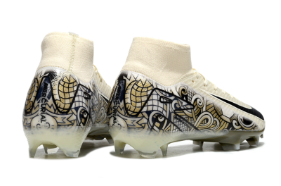 Men's Nike Air Zoom Mercurial Superfly 10 Elite FG Football Boots - Beige/Black/Yellow