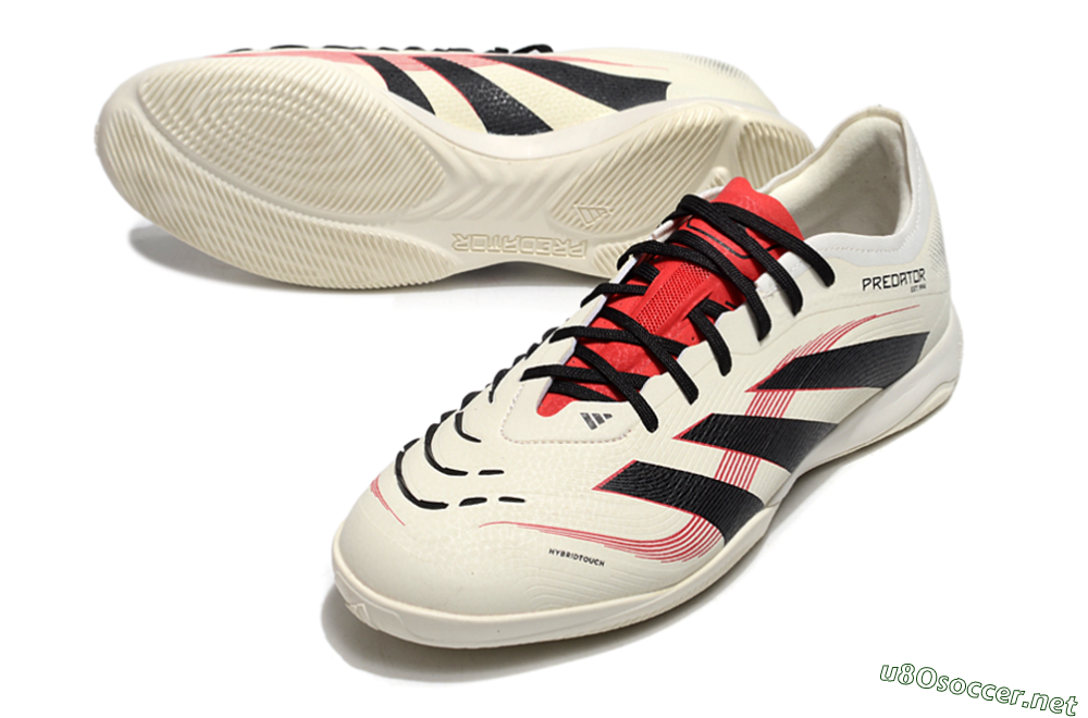 Men's Adidas Predator 25 Elite IC Football Shoes - Beige/Black/Red 3