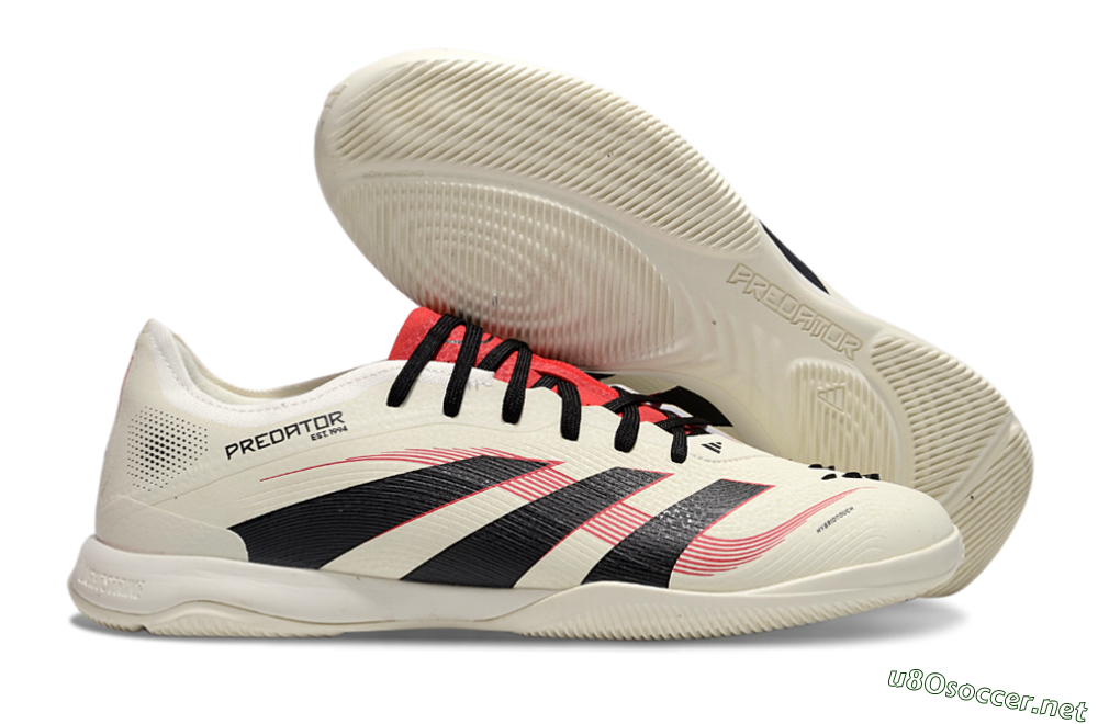 Men's Adidas Predator 25 Elite IC Football Shoes - Beige/Black/Red 2