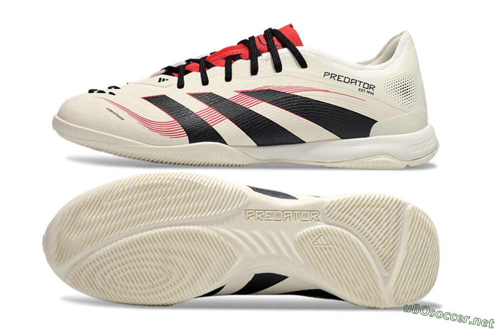 Men's Adidas Predator 25 Elite IC Football Shoes - Beige/Black/Red 1