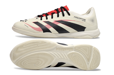 Men's Adidas Predator 25 Elite IC Football Shoes - Beige/Black/Red
