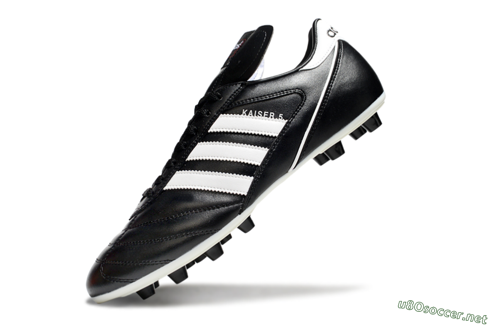Men's Adidas Kaiser 5 FG Football Boots - Black/White 5
