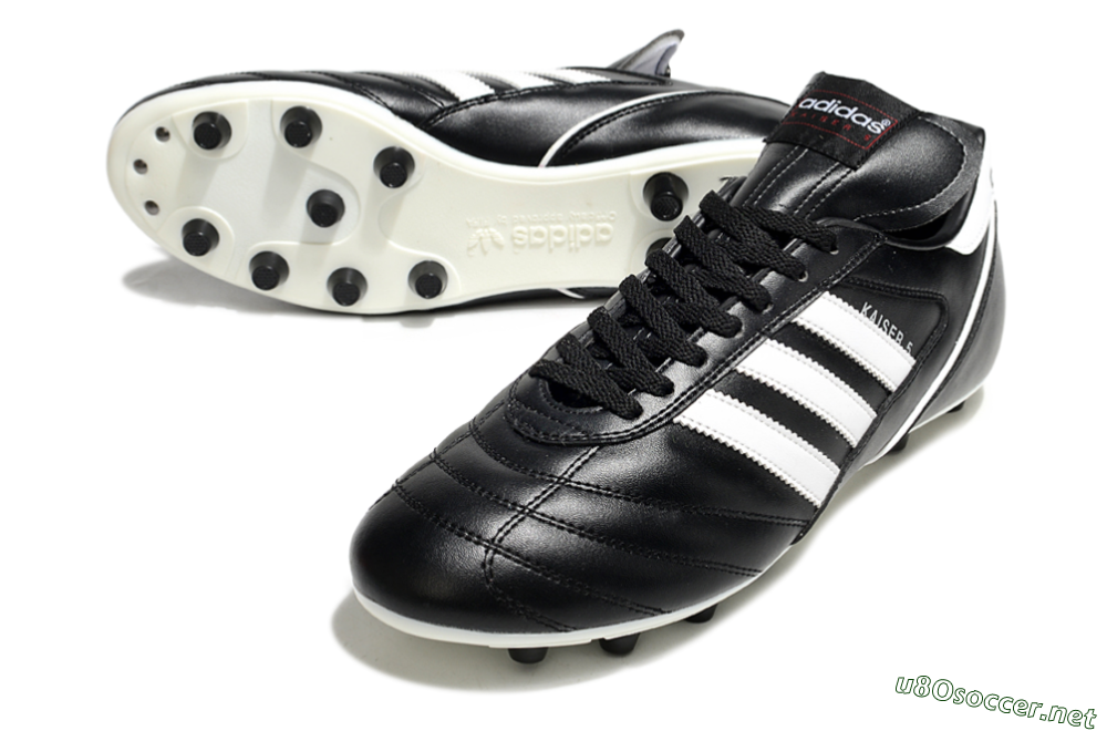Men's Adidas Kaiser 5 FG Football Boots - Black/White 3