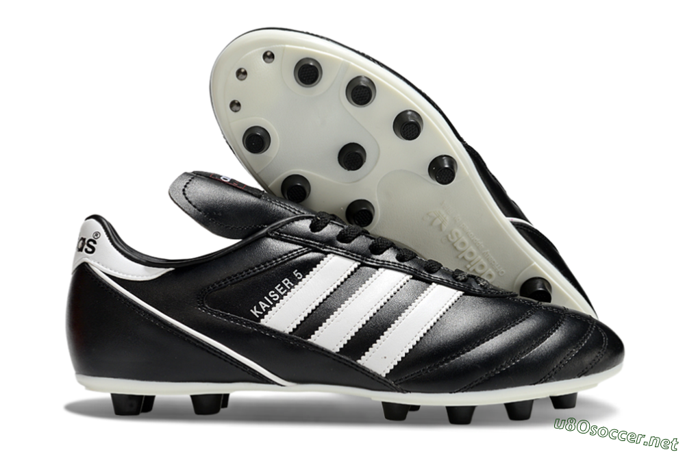 Men's Adidas Kaiser 5 FG Football Boots - Black/White 2