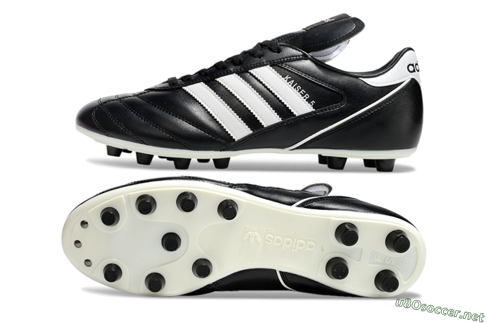 Men's Adidas Kaiser 5 FG Football Boots - Black/White 1