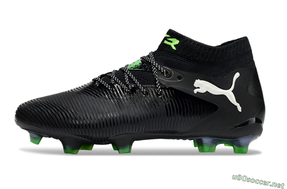 Men's Puma Future 8 Ultimate FG Football Boots - Black/White/Yellow 0