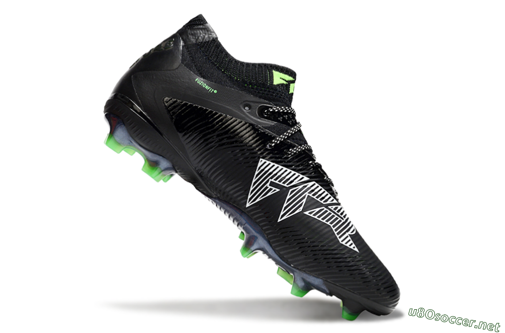 Men's Puma Future 8 Ultimate FG Football Boots - Black/White/Yellow 4