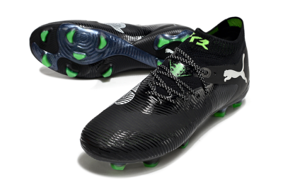 Men's Puma Future 8 Ultimate FG Football Boots - Black/White/Yellow