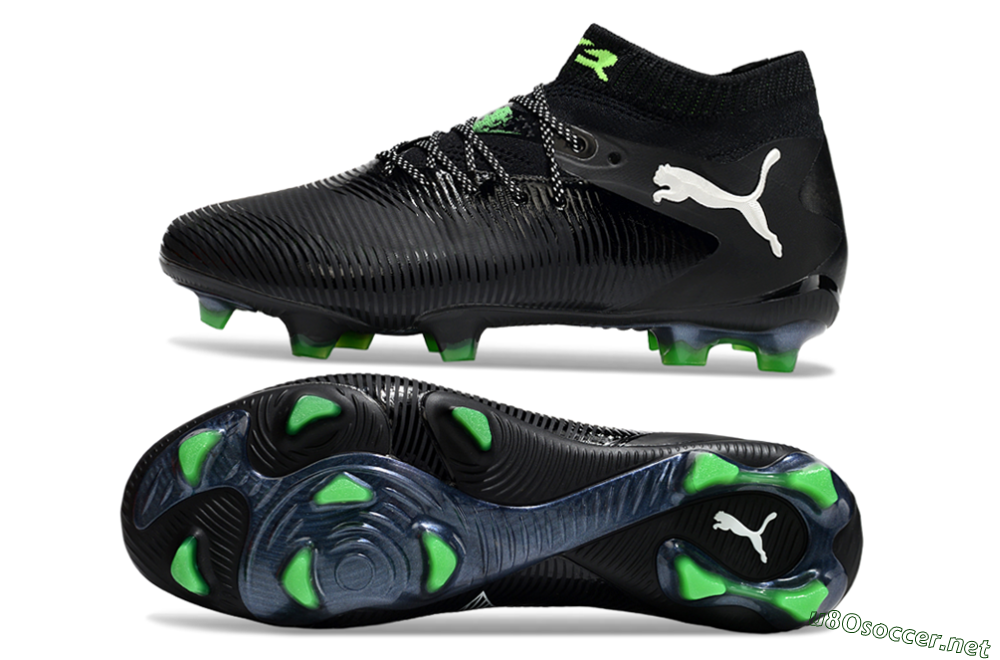 Men's Puma Future 8 Ultimate FG Football Boots - Black/White/Yellow 1