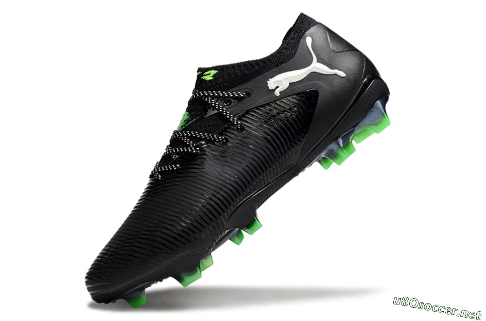 Men's Puma Future 8 Ultimate FG Football Boots - Black/White/Yellow 5