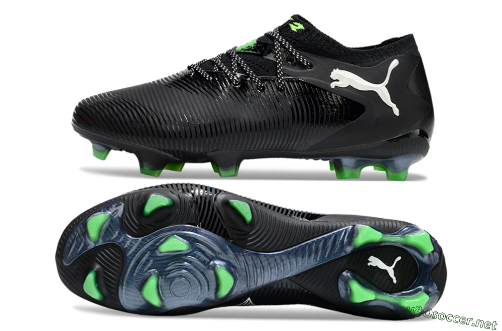 Men's Puma Future 8 Ultimate FG Football Boots - Black/White/Yellow 1