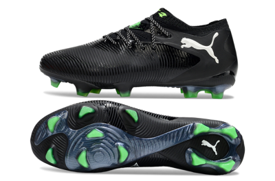 Men's Puma Future 8 Ultimate FG Football Boots - Black/White/Yellow