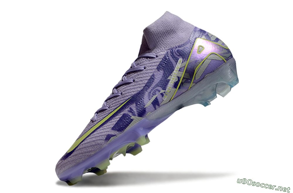 Unisex Nike Air Zoom Mercurial Superfly 10 Elite FG Football Boots - Purple/Yellow 5