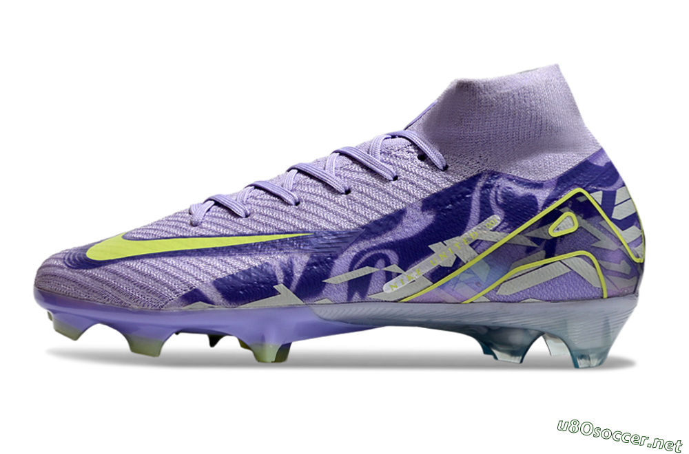 Unisex Nike Air Zoom Mercurial Superfly 10 Elite FG Football Boots - Purple/Yellow 0