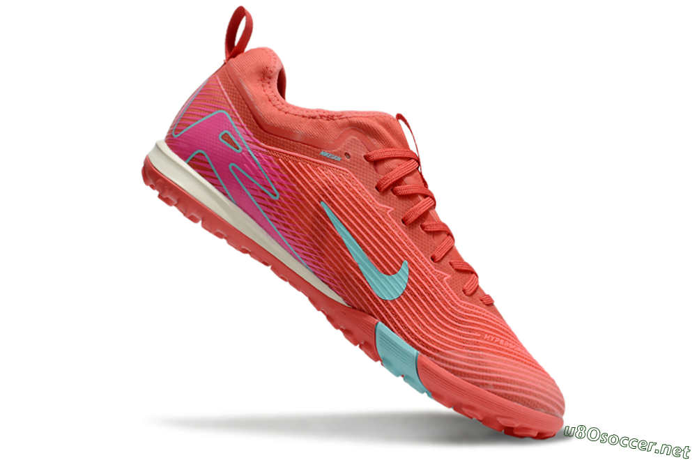 Unisex Nike Air Zoom Mercurial Vapor 16 Pro TF Football Shoes - Red/Jade/Pink 4