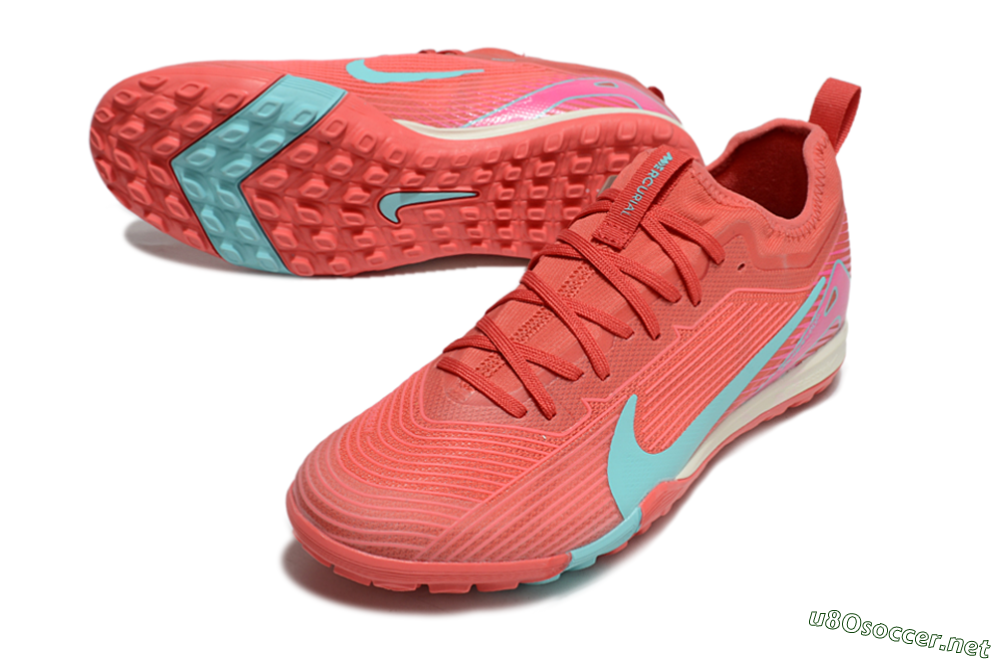 Unisex Nike Air Zoom Mercurial Vapor 16 Pro TF Football Shoes - Red/Jade/Pink 3