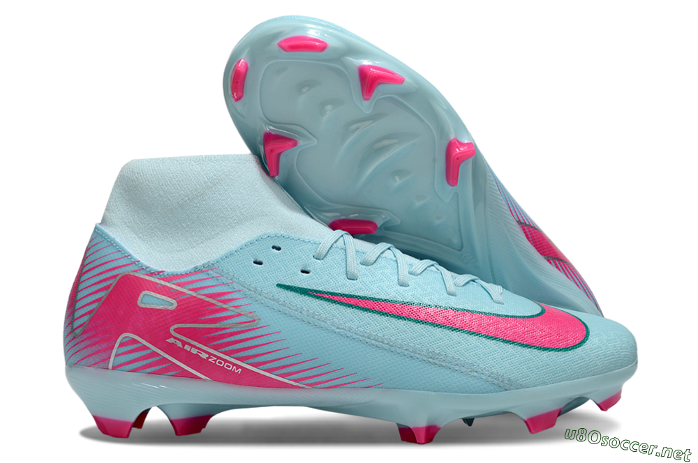 Men's Nike Air Zoom Mercurial Superfly 10 Elite FG Football Boots - Jade/Pink/White 2