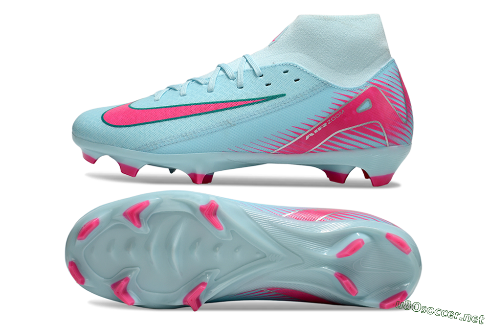 Men's Nike Air Zoom Mercurial Superfly 10 Elite FG Football Boots - Jade/Pink/White 1