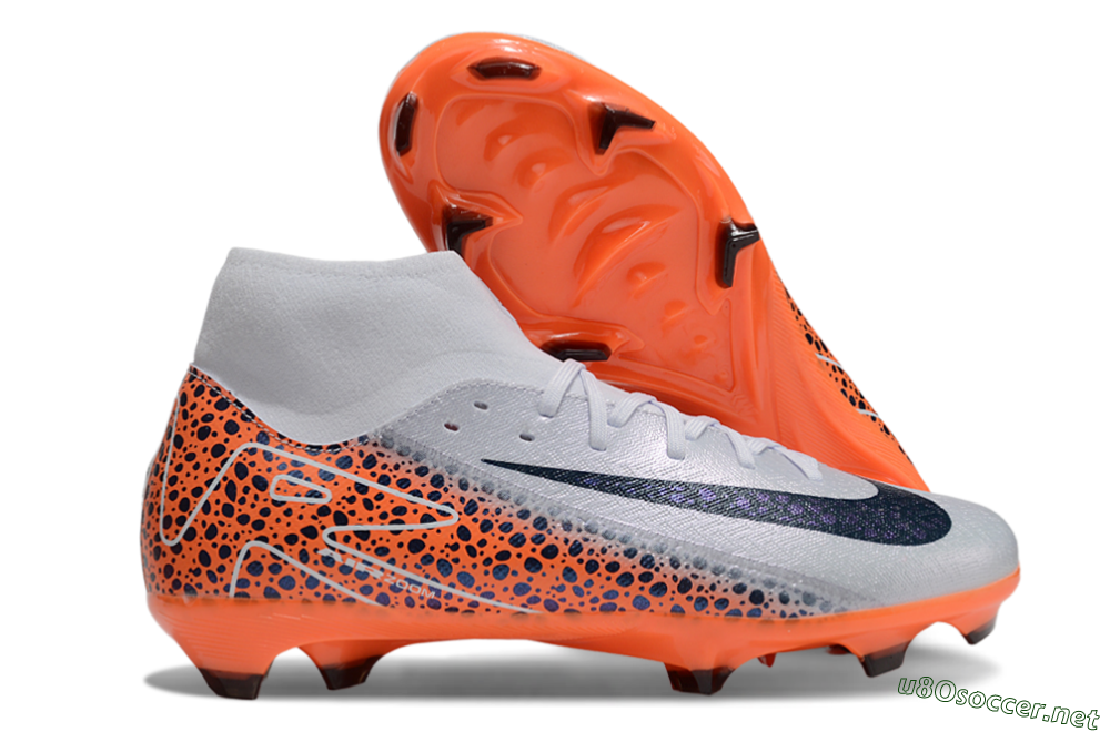 Men's Nike Air Zoom Mercurial Superfly 10 Elite FG Football Boots - Grey/Black/Leopard 2