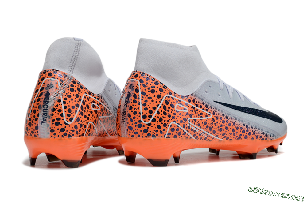 Men's Nike Air Zoom Mercurial Superfly 10 Elite FG Football Boots - Grey/Black/Leopard 6