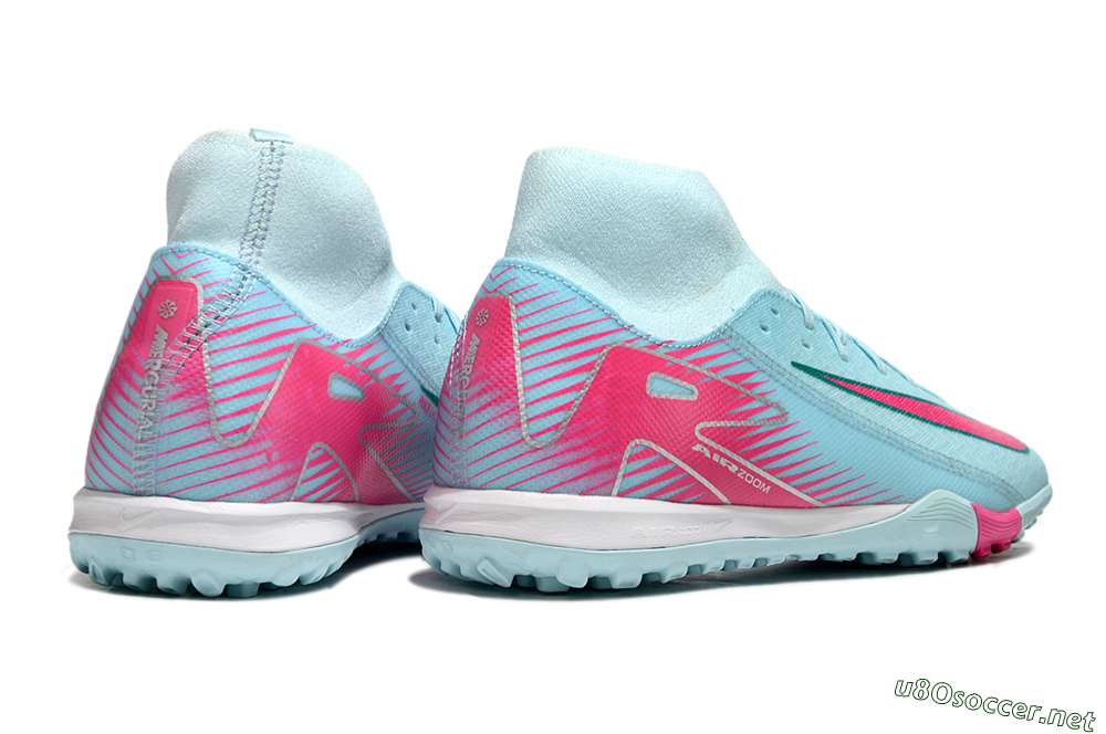 Men's Nike Air Zoom Mercurial Superfly 10 Elite TF Football Shoes - Jade/Pink/White 6