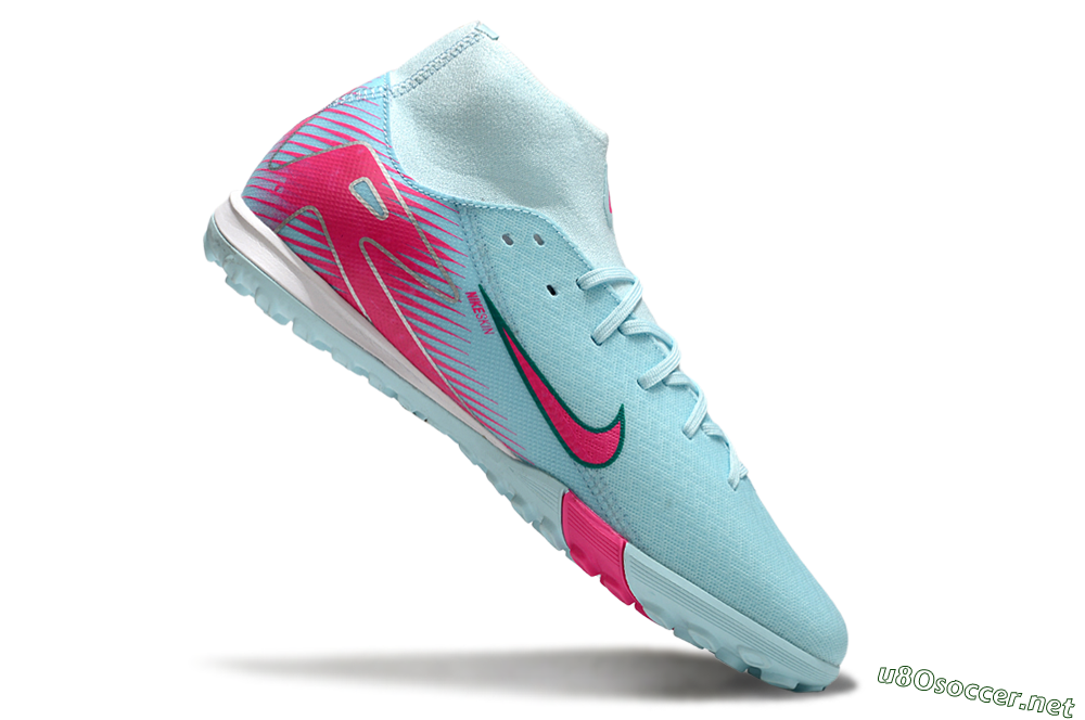 Men's Nike Air Zoom Mercurial Superfly 10 Elite TF Football Shoes - Jade/Pink/White 4